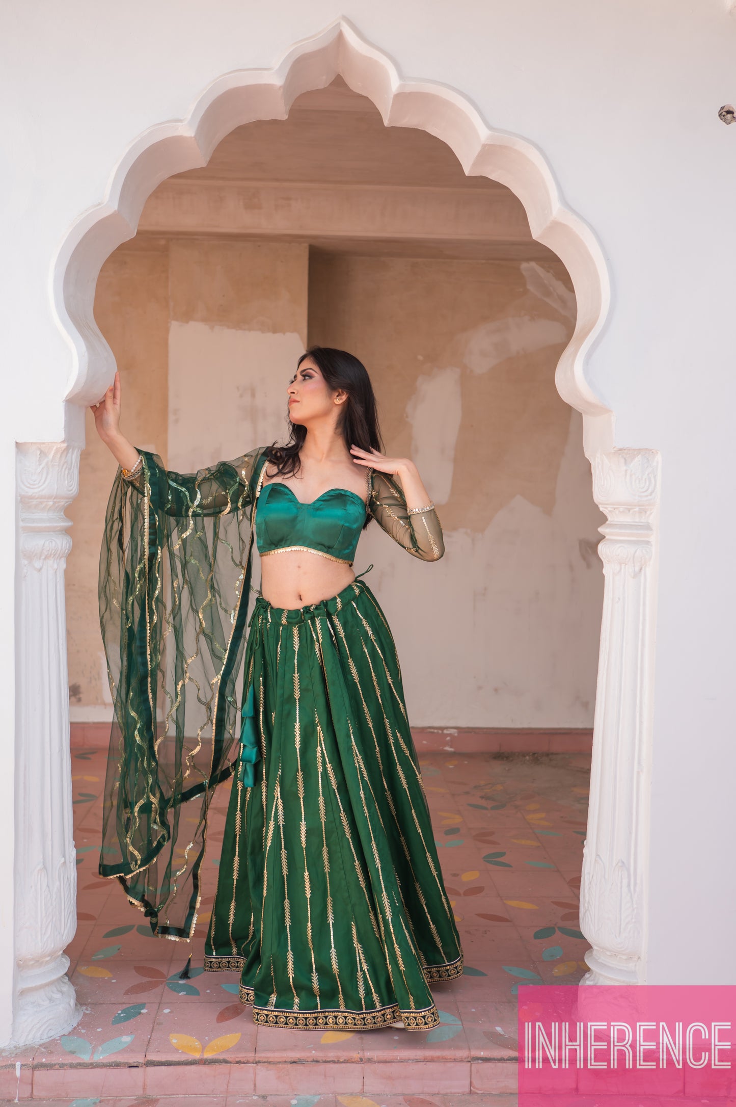 Green Lehenga