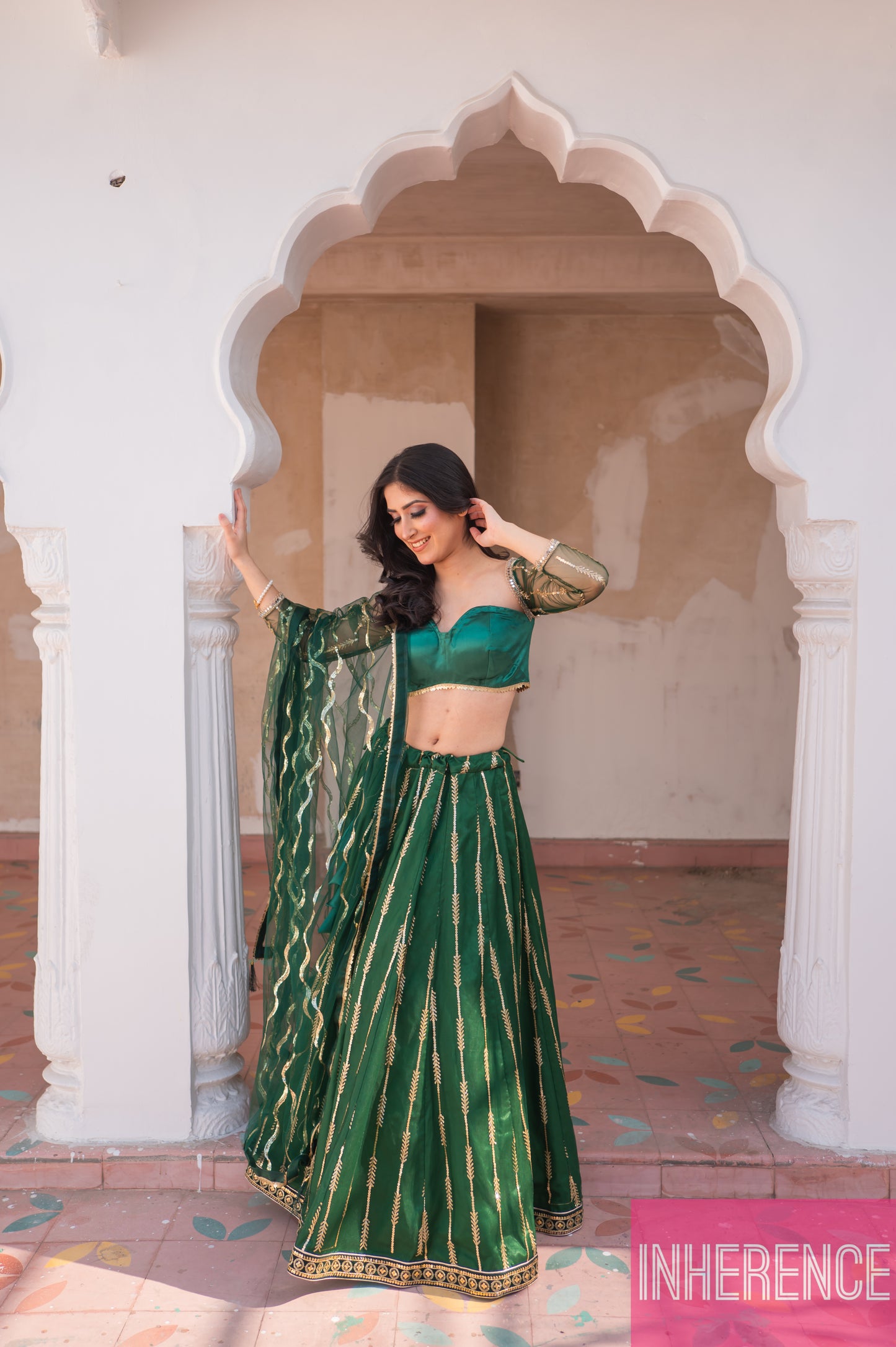 Green Lehenga