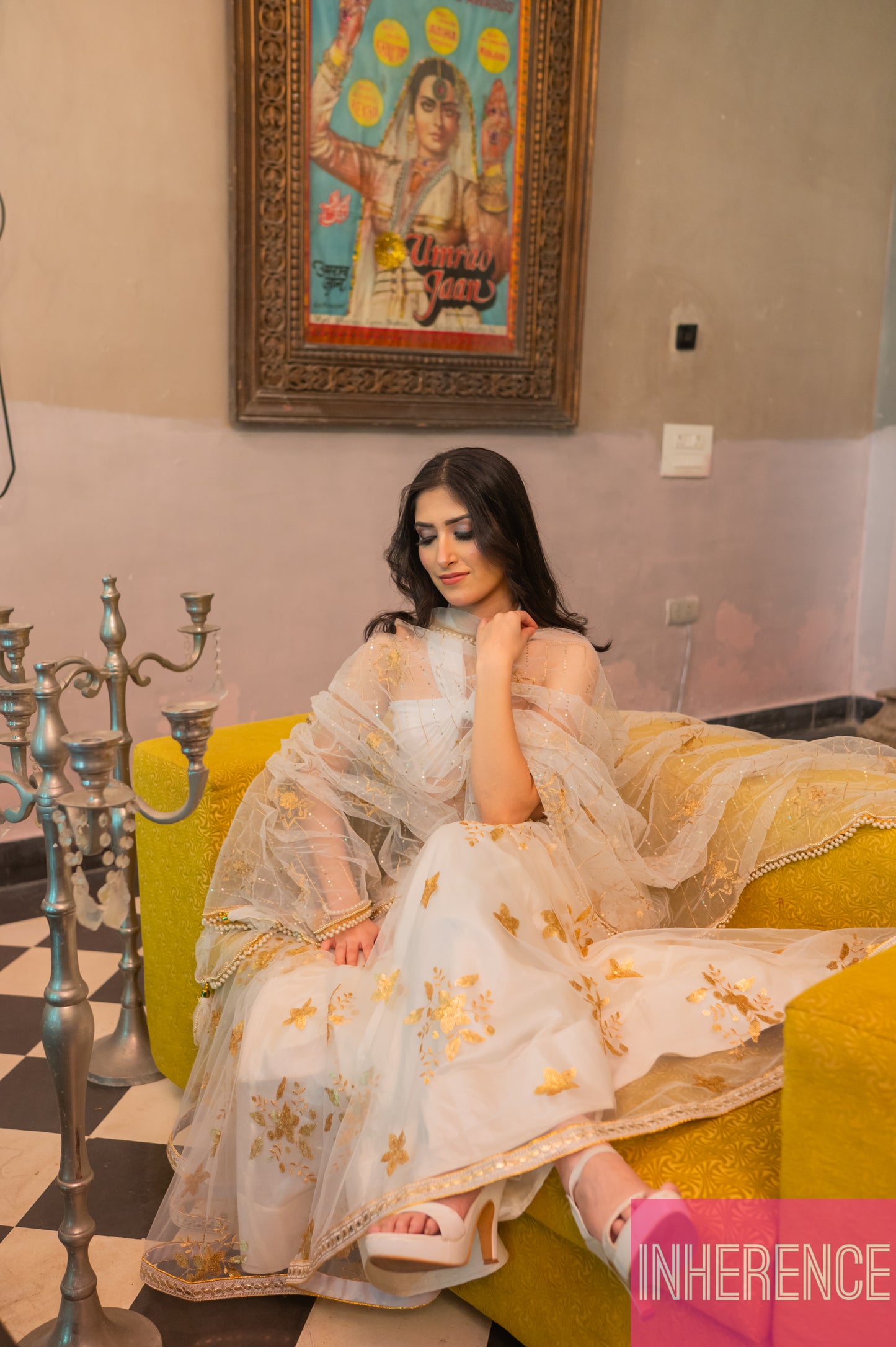 White Lehenga