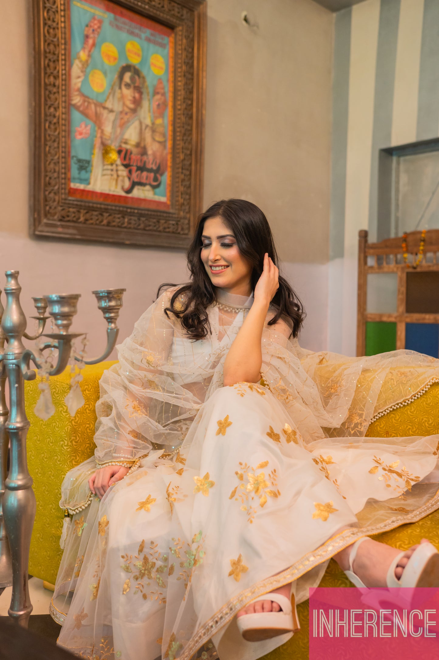 White Lehenga