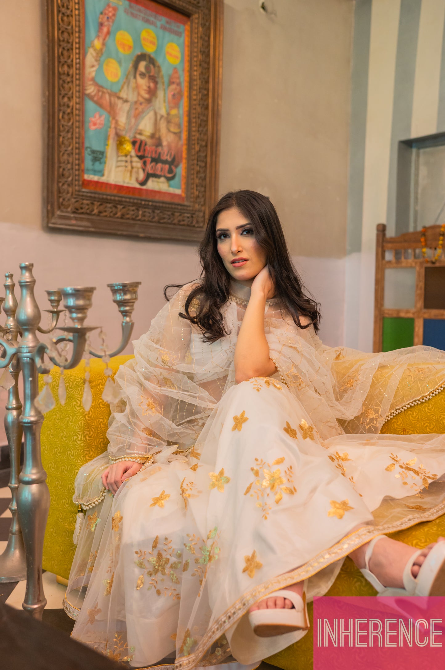 White Lehenga
