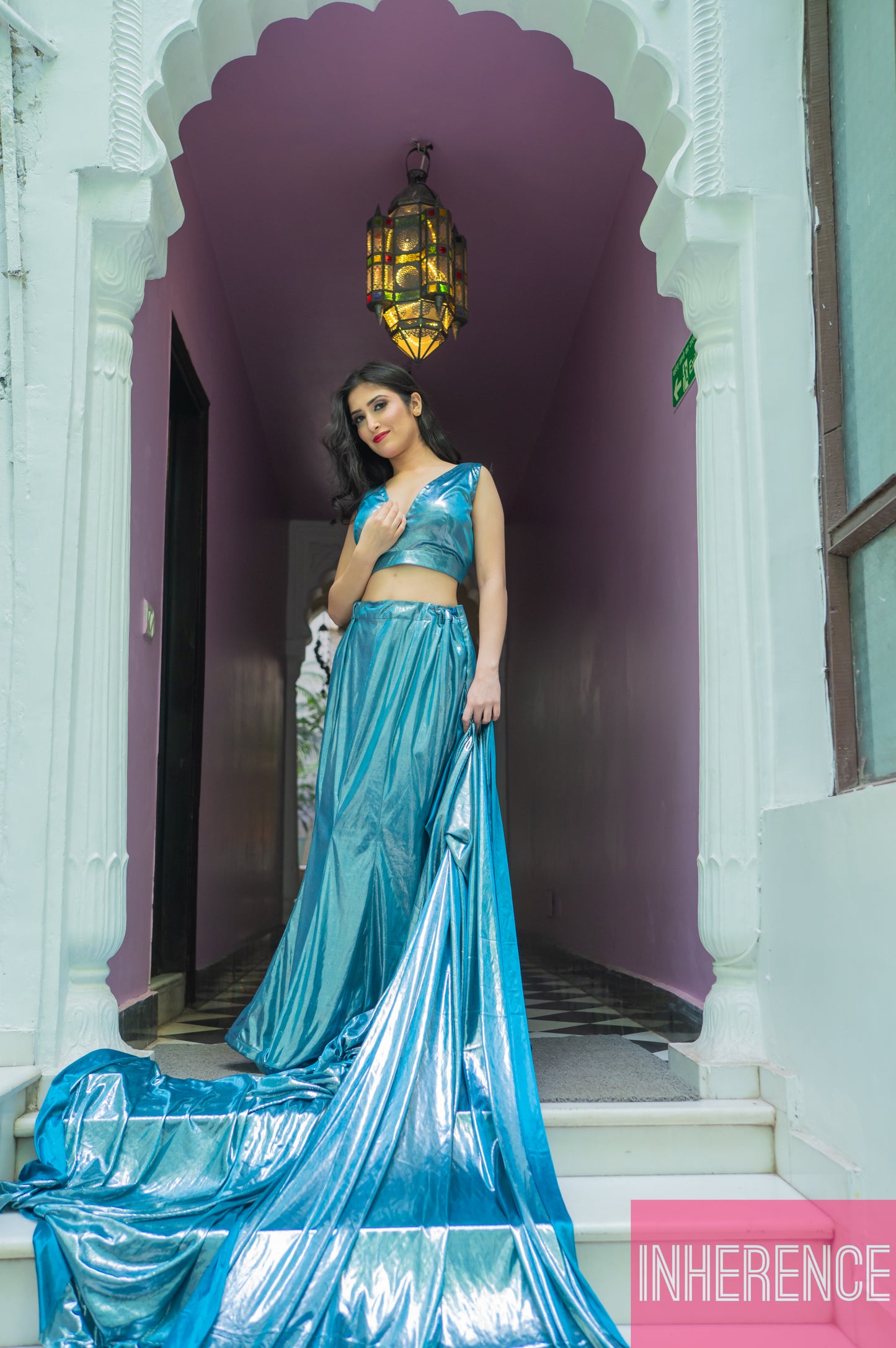 Royal Blue Mermaid Lehenga