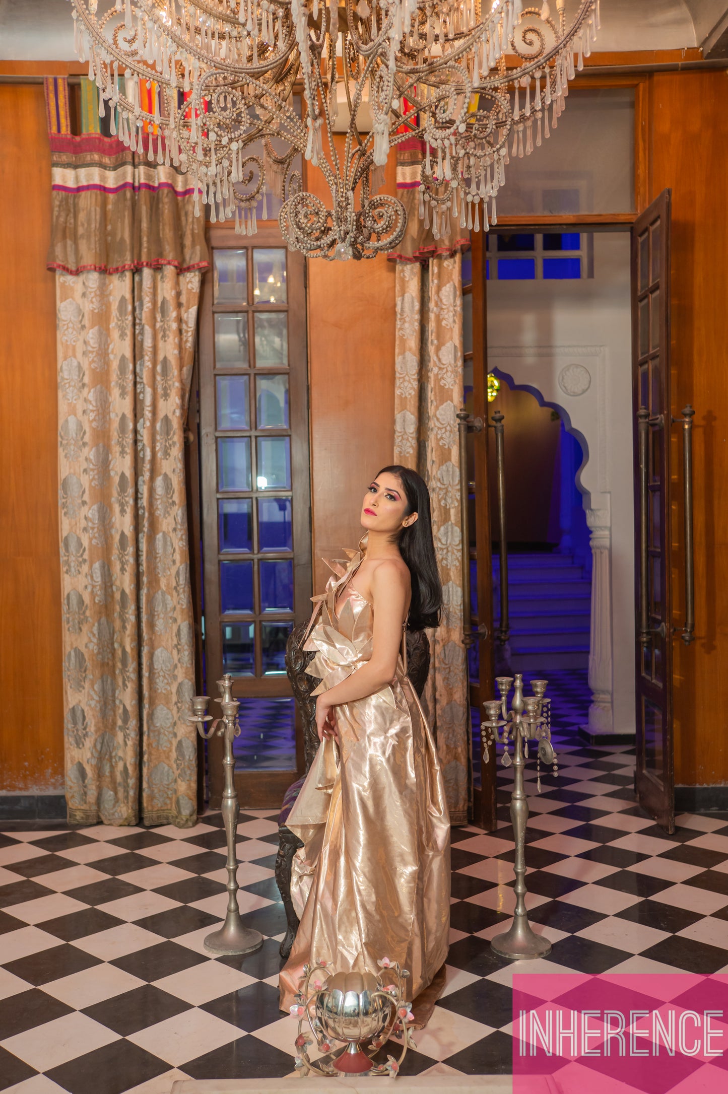 Golden Shimmer Dress