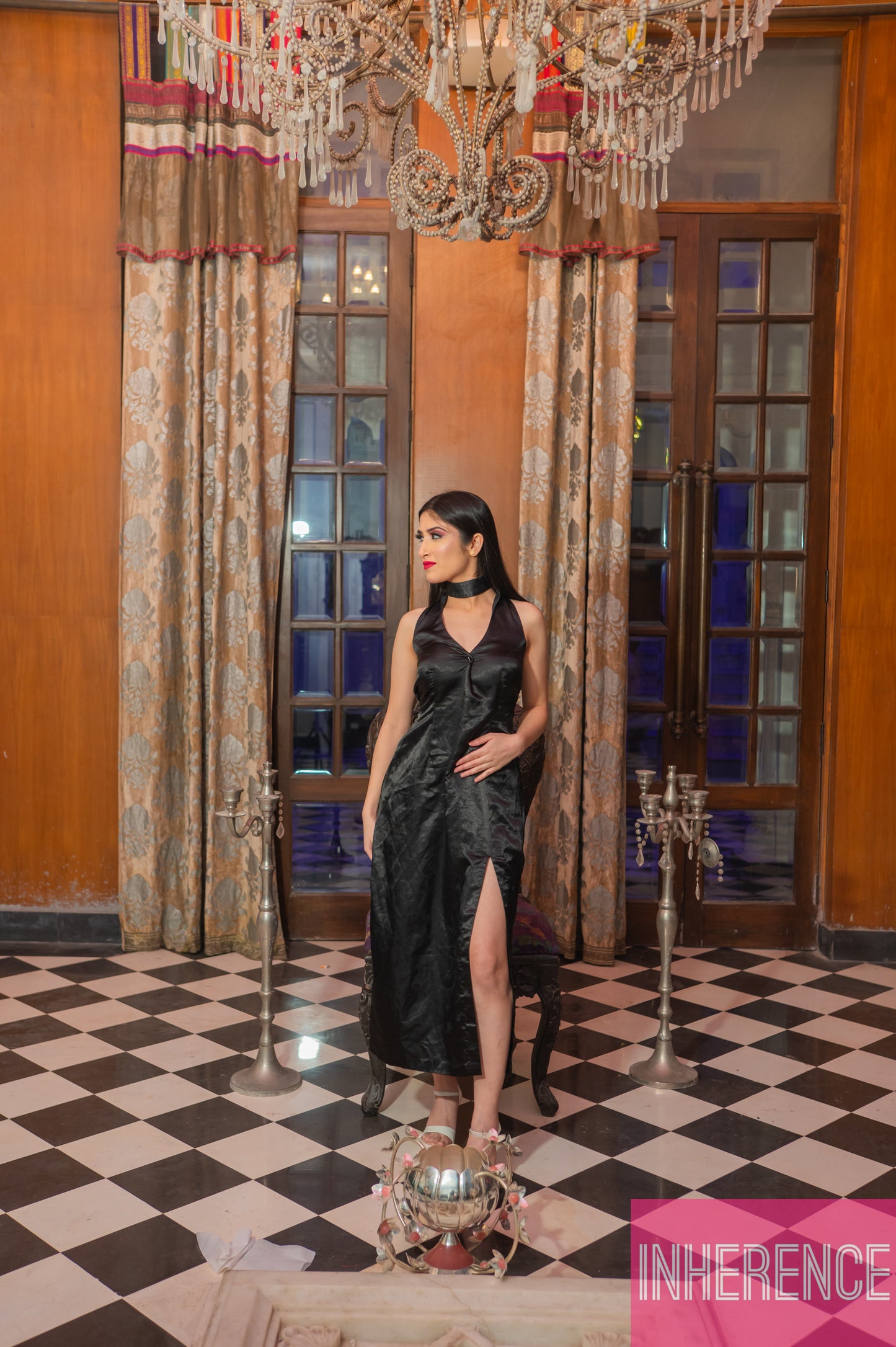 Black Satin Party lock