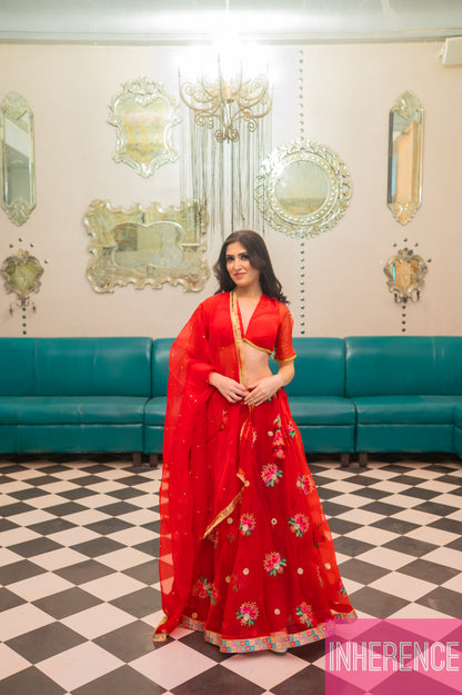 Red Lehenga