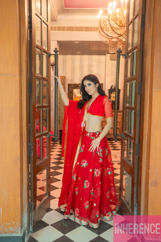 Red Lehenga