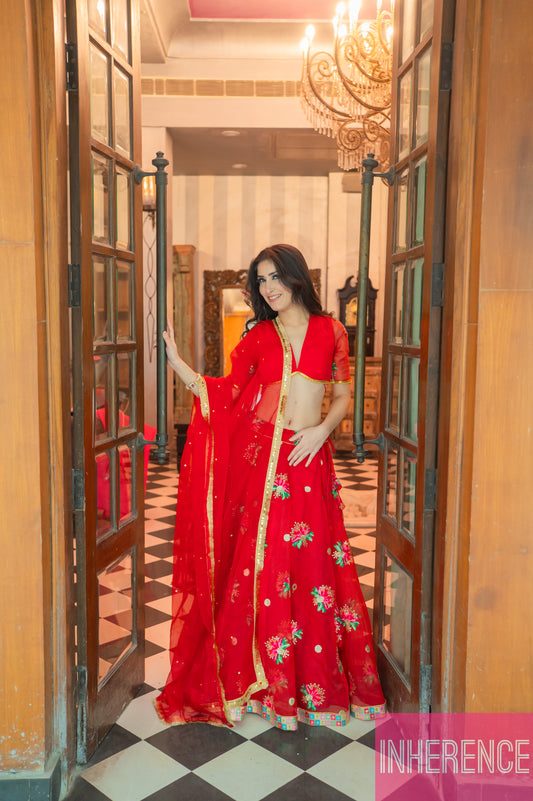 Red Lehenga
