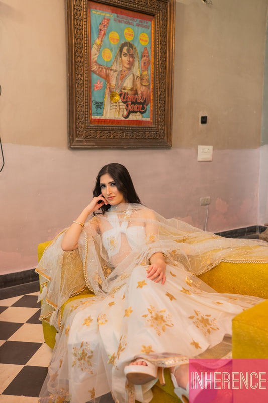 White Lehenga