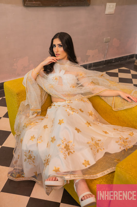 White Lehenga