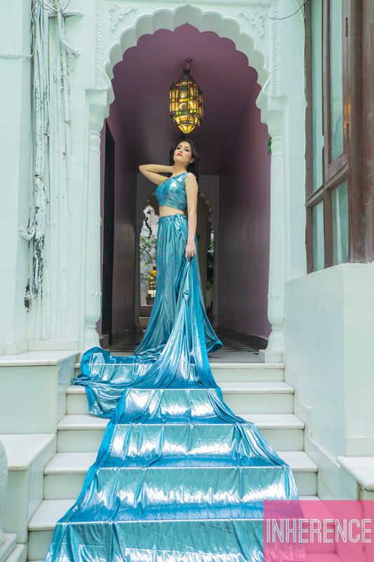 Royal Blue Mermaid Lehenga