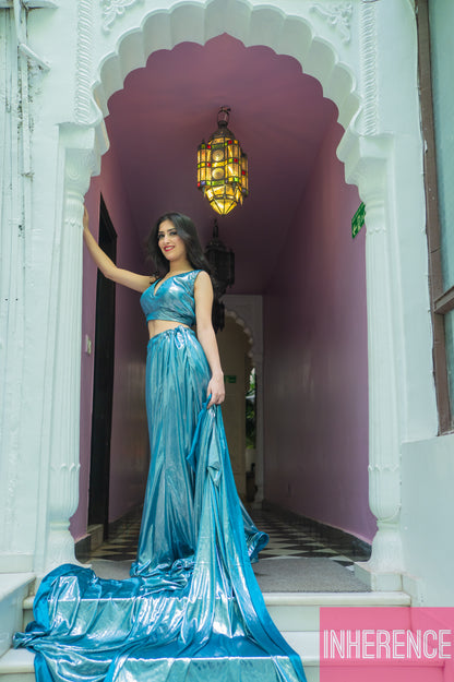 Royal Blue Mermaid Lehenga