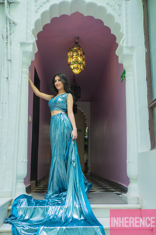 Royal Blue Mermaid Lehenga