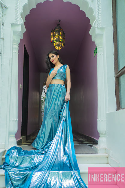Royal Blue Mermaid Lehenga