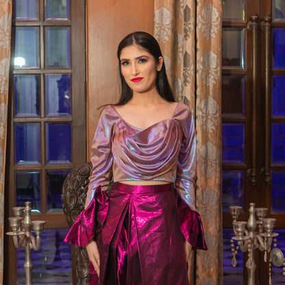 Court purple flared Top